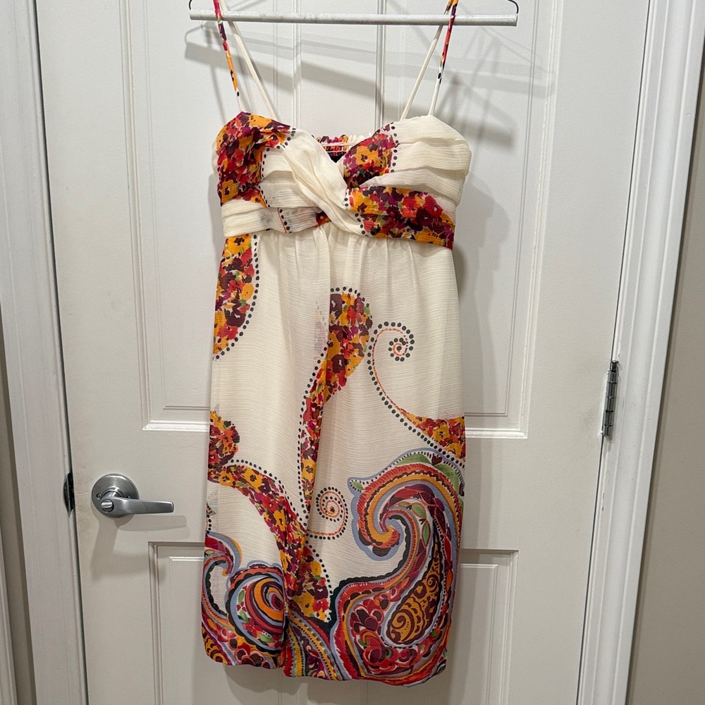 Vibrant Spaghetti Strap Sundress with Paisley Print